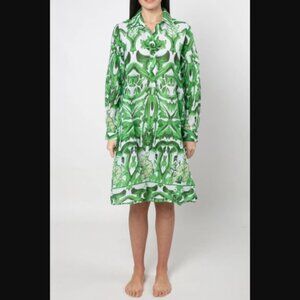 Antica Sartoria Beach Shirt Dress Button Front Cover Up Resort Wear NWT Sz L